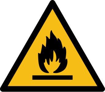 Warning - flammable substances